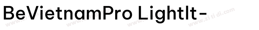 BeVietnamPro Lightlt字体转换